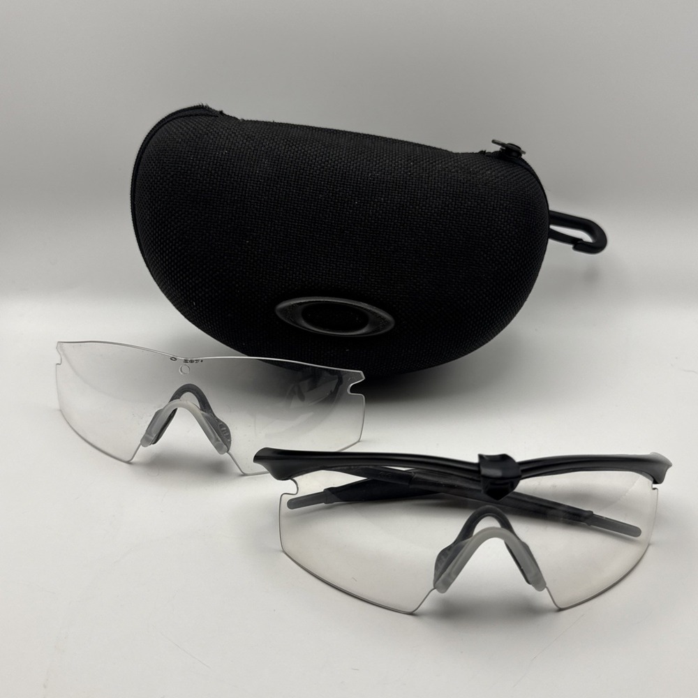 Oakley M Frame Z87 Safety Glasses Black Clear Smoke Lenses Hard Case USA